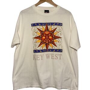 1990's Single Stitch Key West Celestial Sun Moon XL T-Shirt